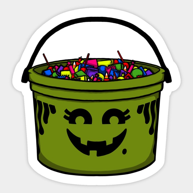 McWitch Trick or Treat Pail Sticker by BrianPower